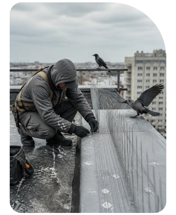 Защита от ворон под ключ в Устях-Куте по цене от 5149 р. | Сенат-Утк